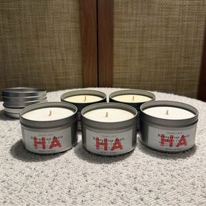 Set of 5 - Honeycrisp Apple Scented Tin Candles